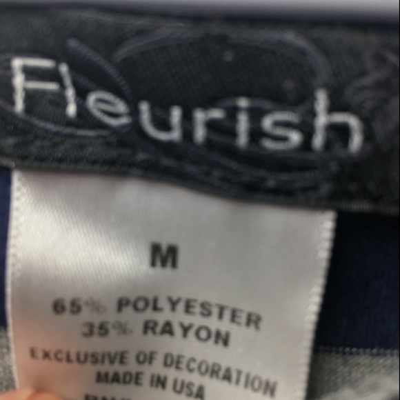 Fleurish Striped Dress Gray Navy Medium - D18 - Picture 2 of 3